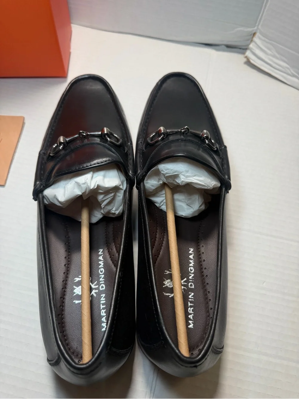 Martin Dingman Addison II Horse Bit Black Leather Dress Loafer Mens Sz 12
